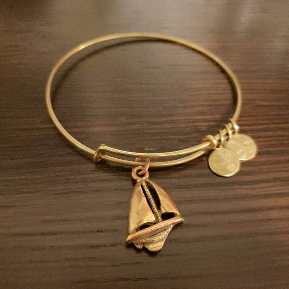 Alix and Ani Gold Bracelet - sailboat charm